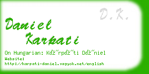 daniel karpati business card